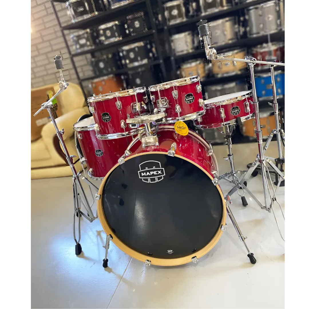 Foto do produto  Bateria Completa Bumbo22 Igreja Banda +banco Ferragens Mapex