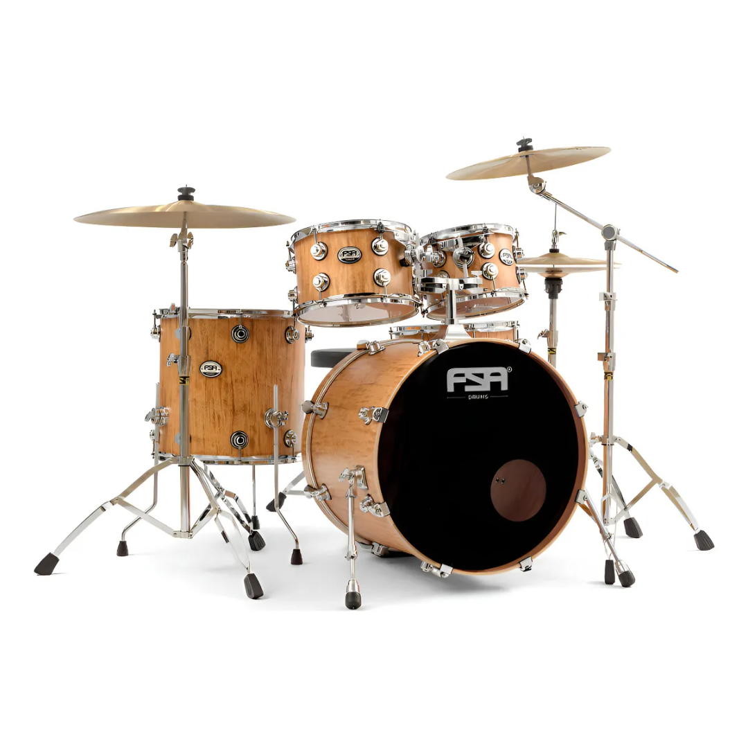 Foto do produto Bateria Fsa Standard Mahogany Bumbo 22 Polegadas Completa Grain Wood