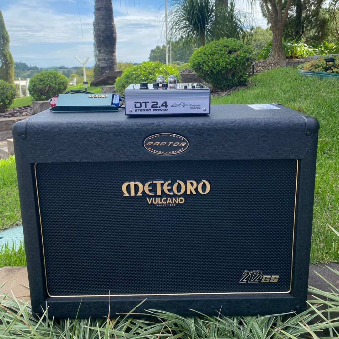 Foto do produto  CAIXA RAPTOR  212 GS STEREO + POWER AMP. F-22 RAPTOR DT 2.4 STEREO 