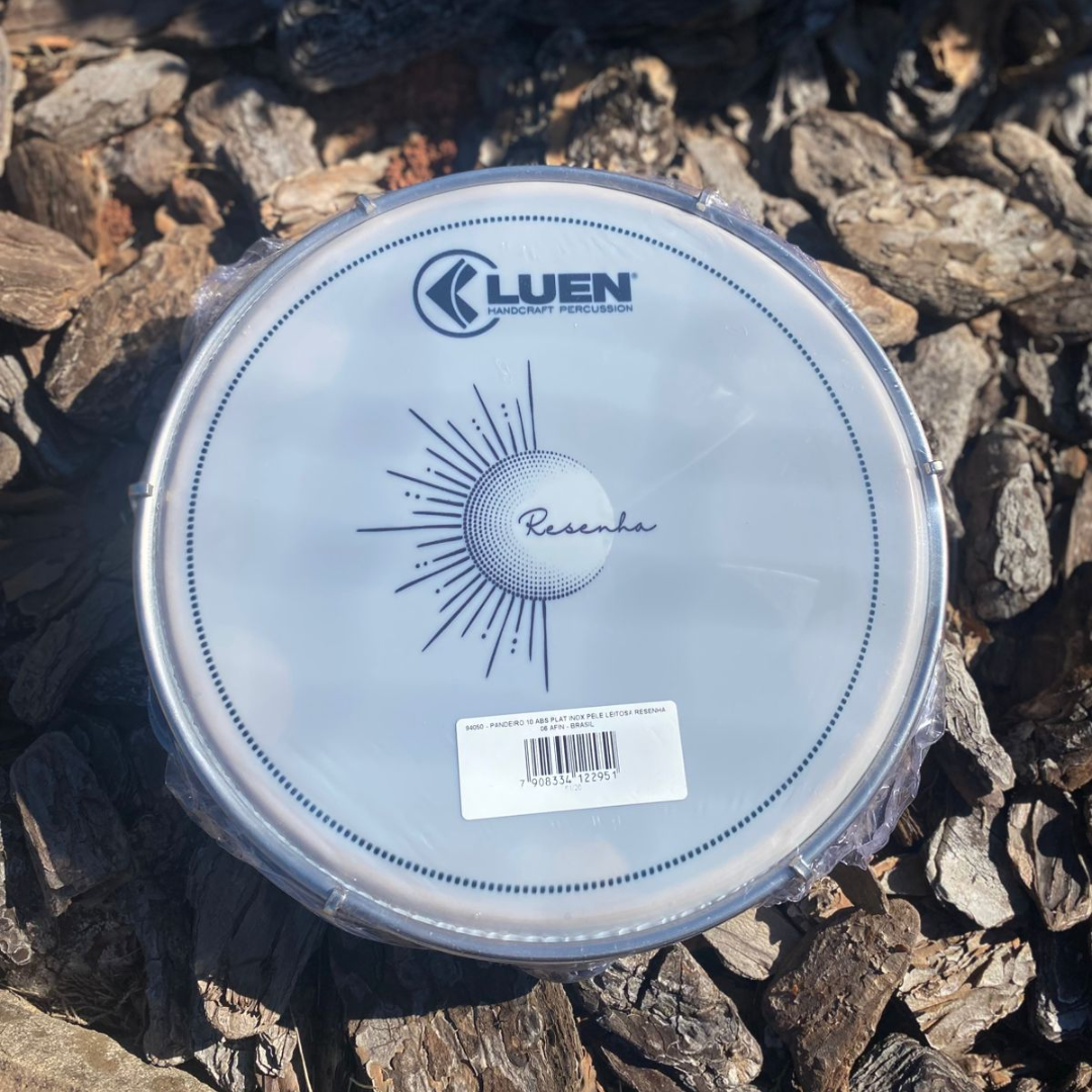 Foto do produto PANDEIRO 10 ABS PLAT INOX PELE LEITOSA RESENHA 06  AFIN - BRASIL