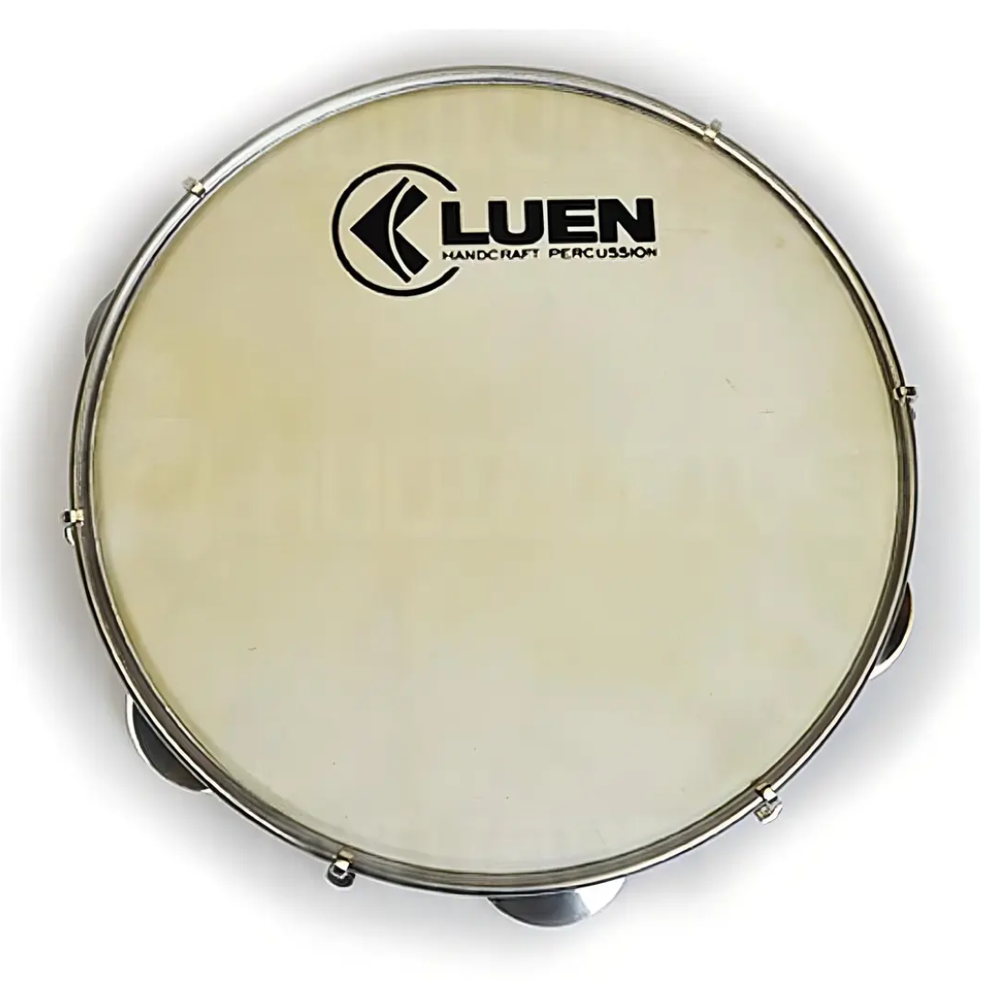 Foto do produto PANDEIRO 10 FORMICA PRETO ARO PLAT INOX PELE ANIMAL 06 AFIN SPLES - BRASIL 40051PT