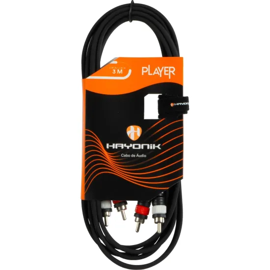 Foto do produto Cabo de Áudio HAYONIK Player 2RCA/2RCA - 3m Preto