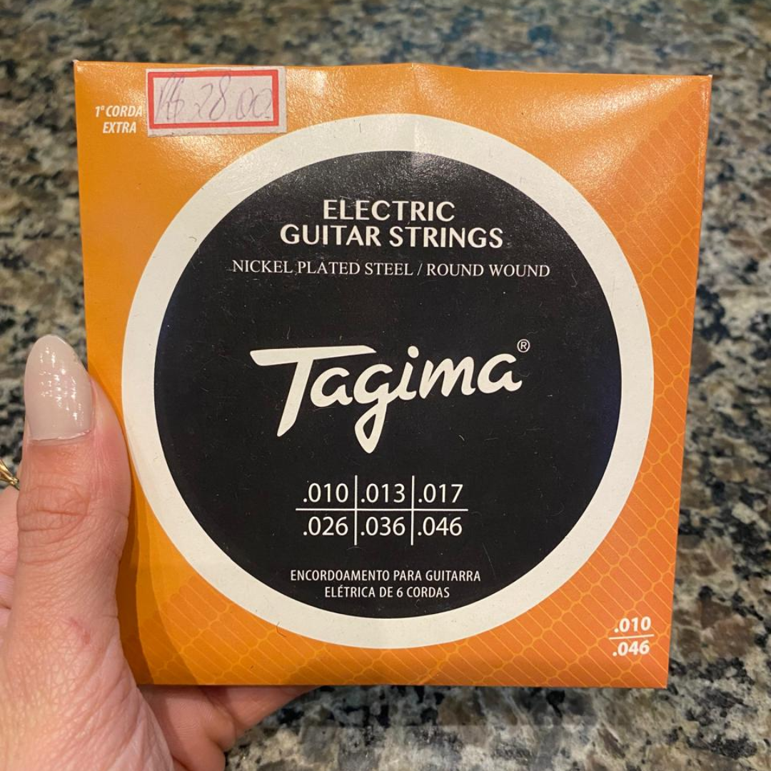Foto do produto  Encordoamento Guitarra Tagima níquel 0.10