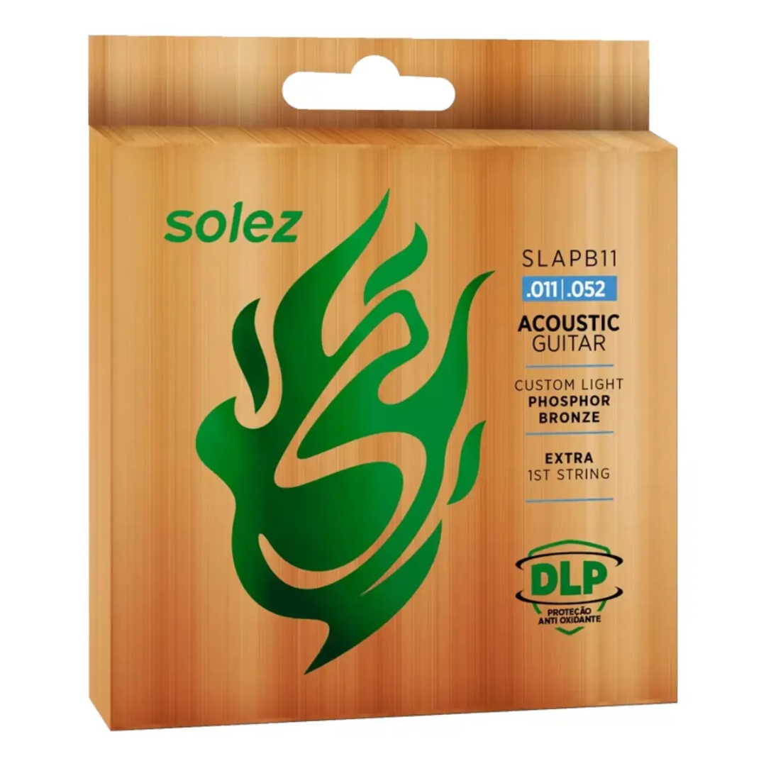 Foto do produto Encordoamento Violão Aço Solez 011 Phosphor Bronze - Slapb11